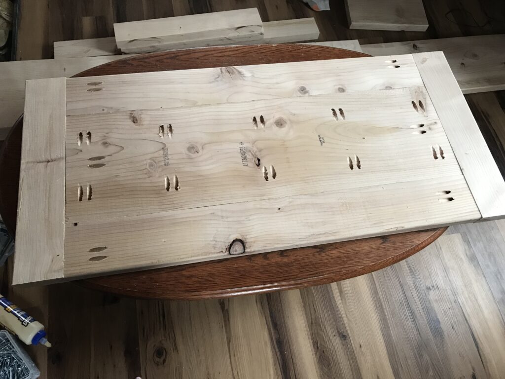 wood table with pocket screws