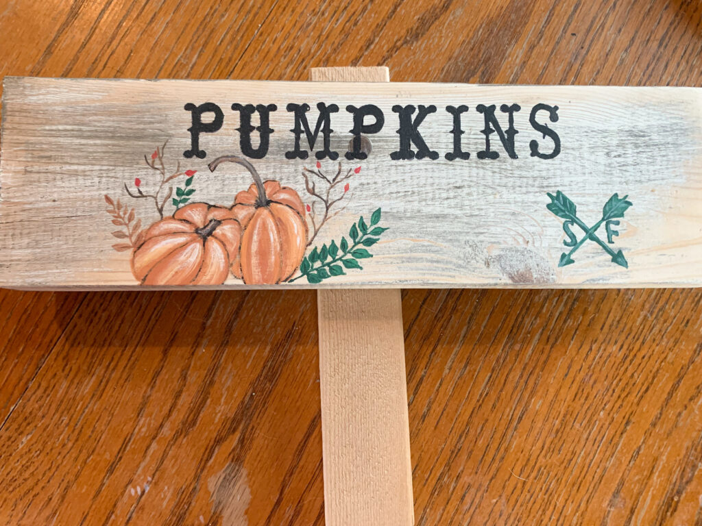 DIY Pumpkin garden sign